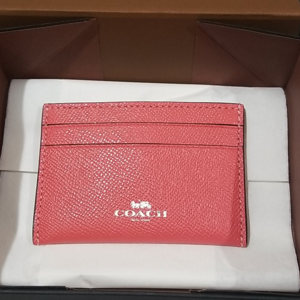 Coach flat card case